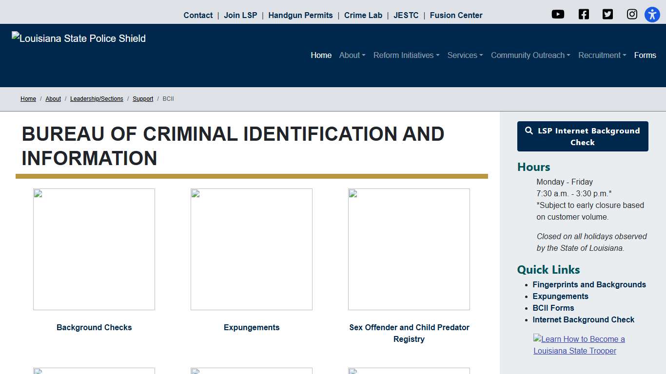 BCII - Louisiana State Police